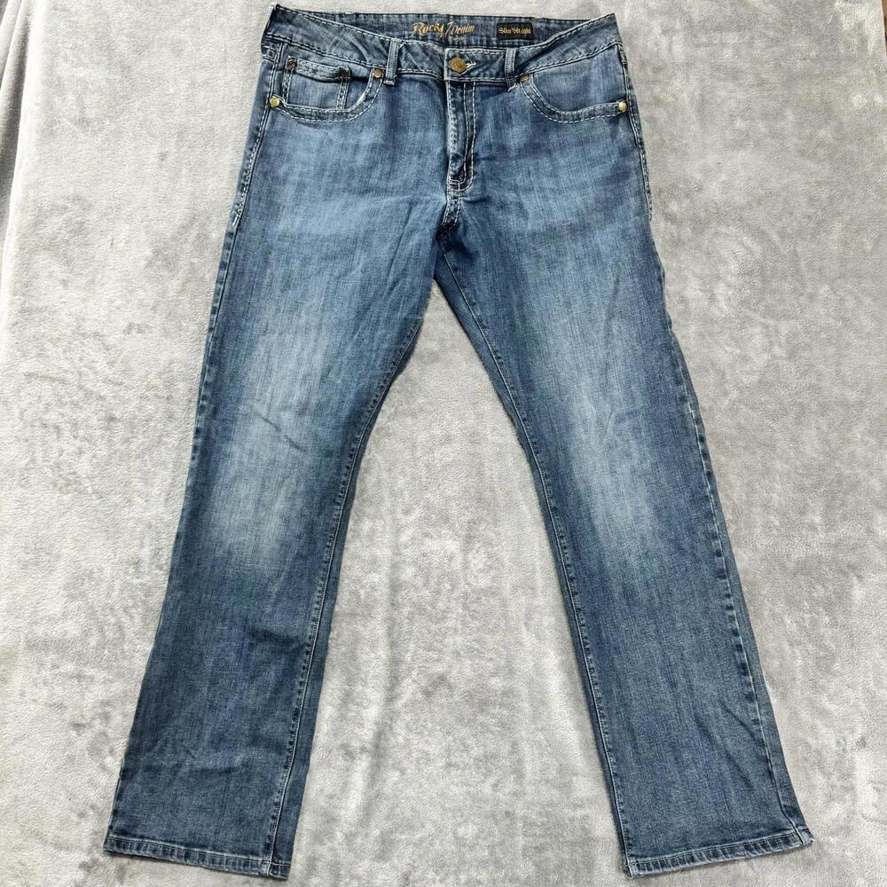 Wrangler Rock 47 Jeans Men’s 38x36 (Fits 38x32) Slim Straight Tag MRS47BP